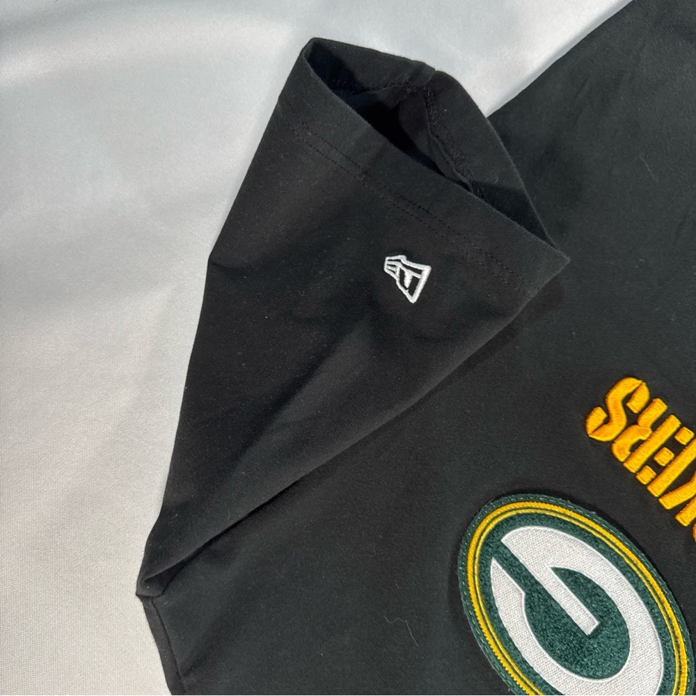 Green Bay Packers Black T-Shirt Adult XL Team Apparel NFL Raised G Patch EUC - Picture 3 of 6